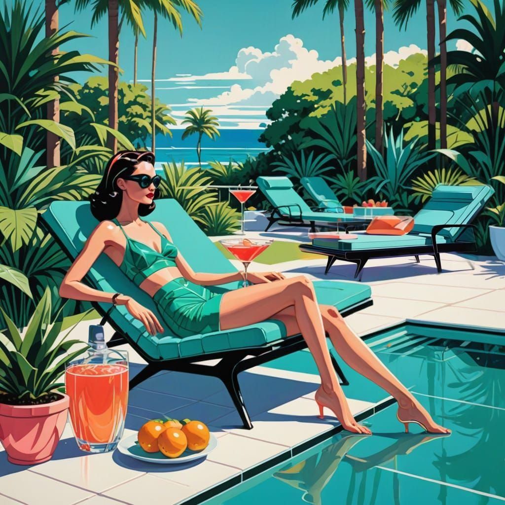 Retro Futuristic Oasis