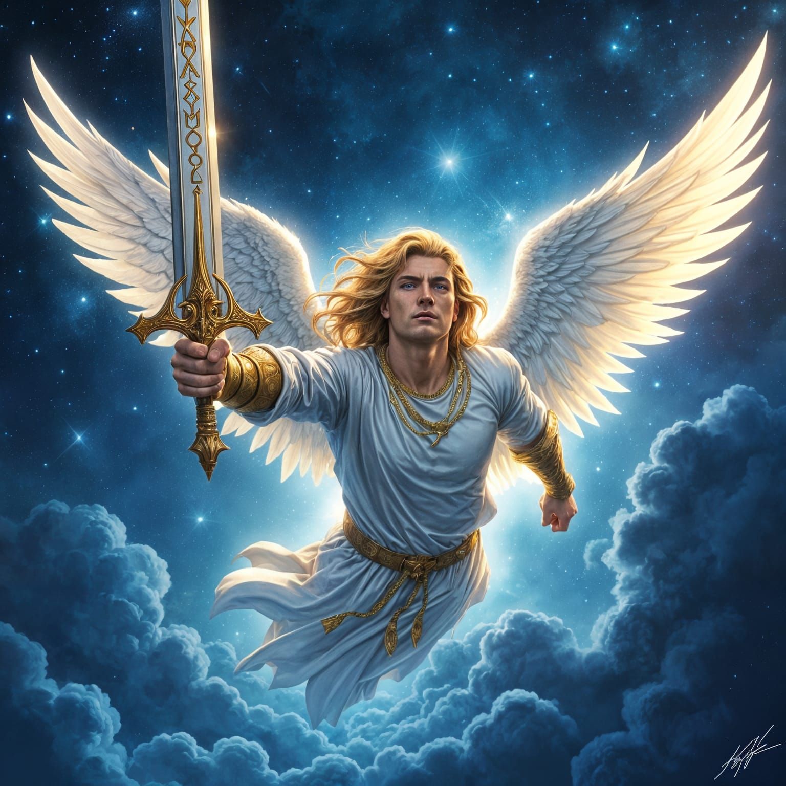 Archangel Michael Soars Through Cosmic Realms