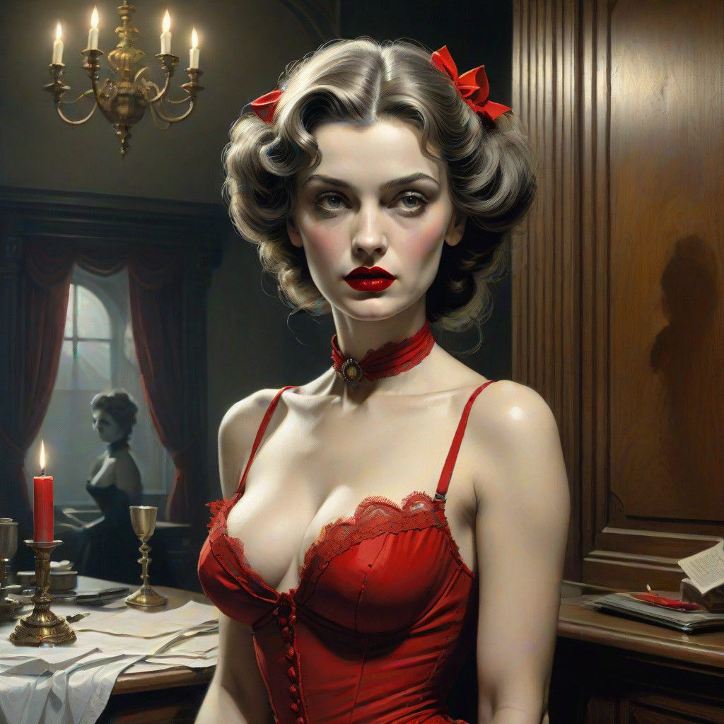 Gothic Goddess in Vintage Glamour