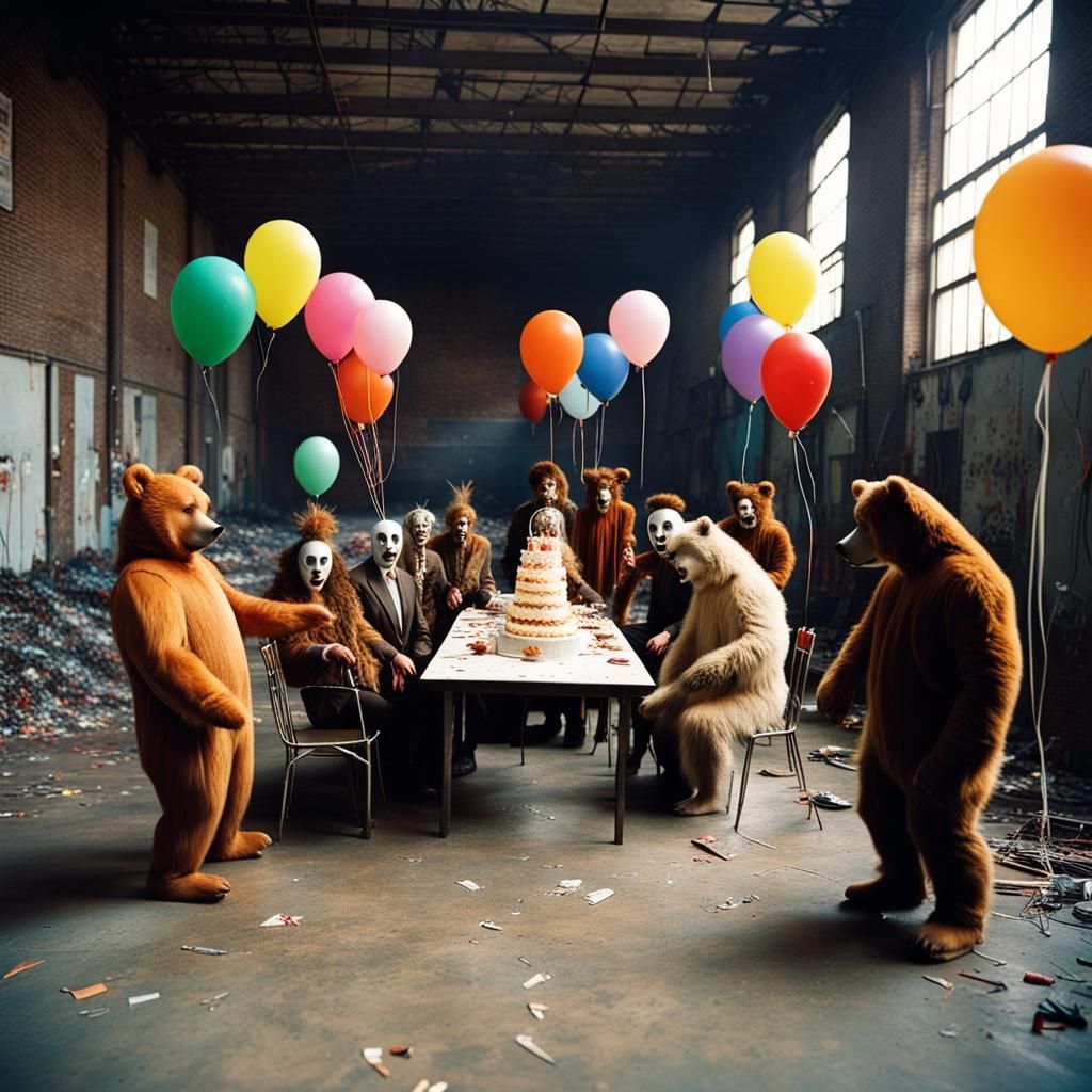 Surreal 90s Birthday Party in Abandoned Warehouse