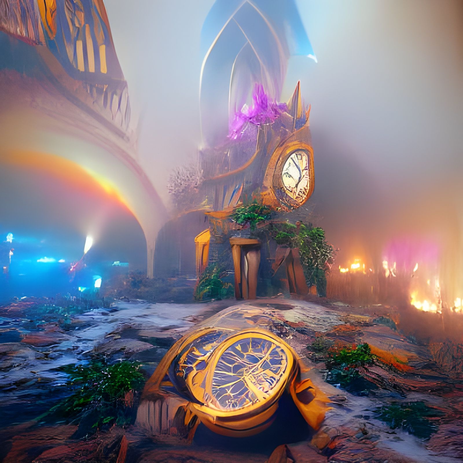 Ethereal Fantasy Landscape at the End of Time