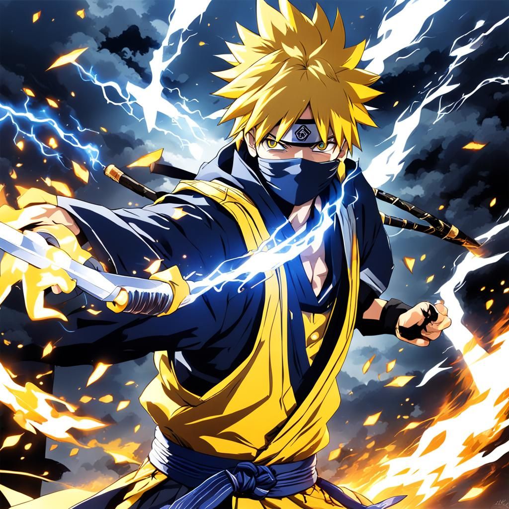 Minato Namikaze in Anime Key Visual Style