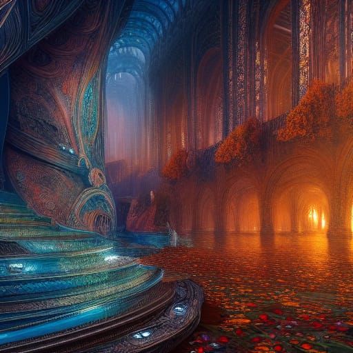 Breathtaking Fantasy Landscape with Intricate Detail