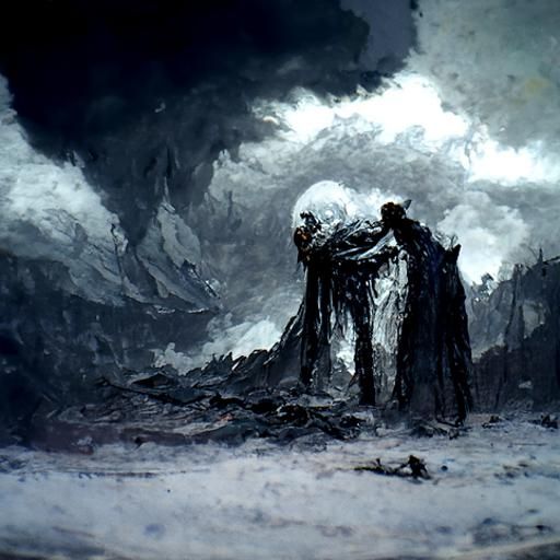 Bipolar Horror Scene as Detailed Matte Painting