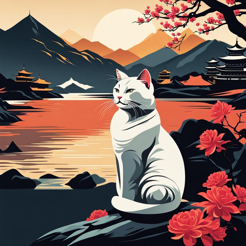 Japanese style cat