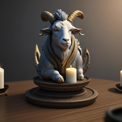 Mystical Capricorn Tarot Reader in 3D Anime Art