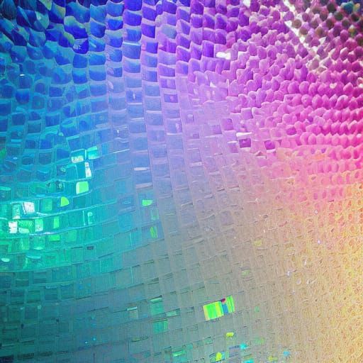 Animal Eye View Through Crystal Shards