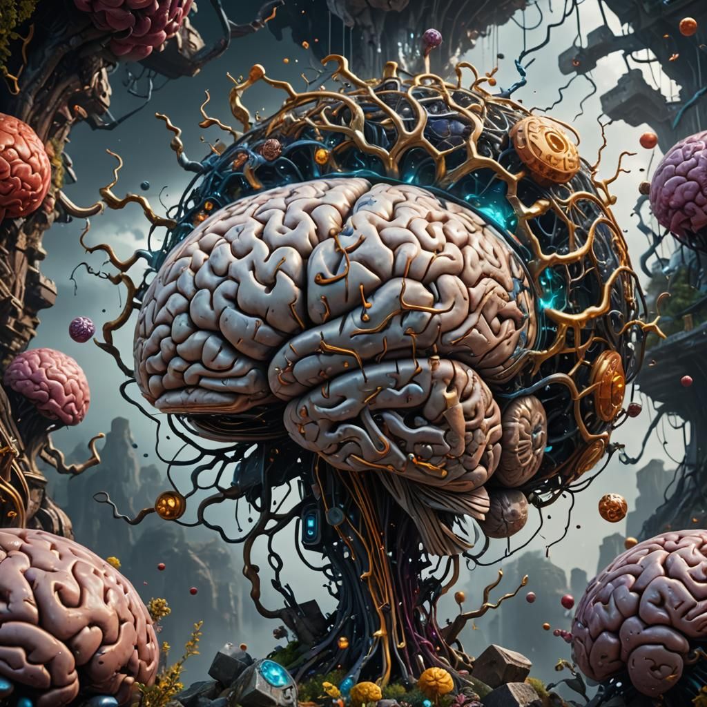 Detailed Brain Matte Painting in Unreal Engine 5