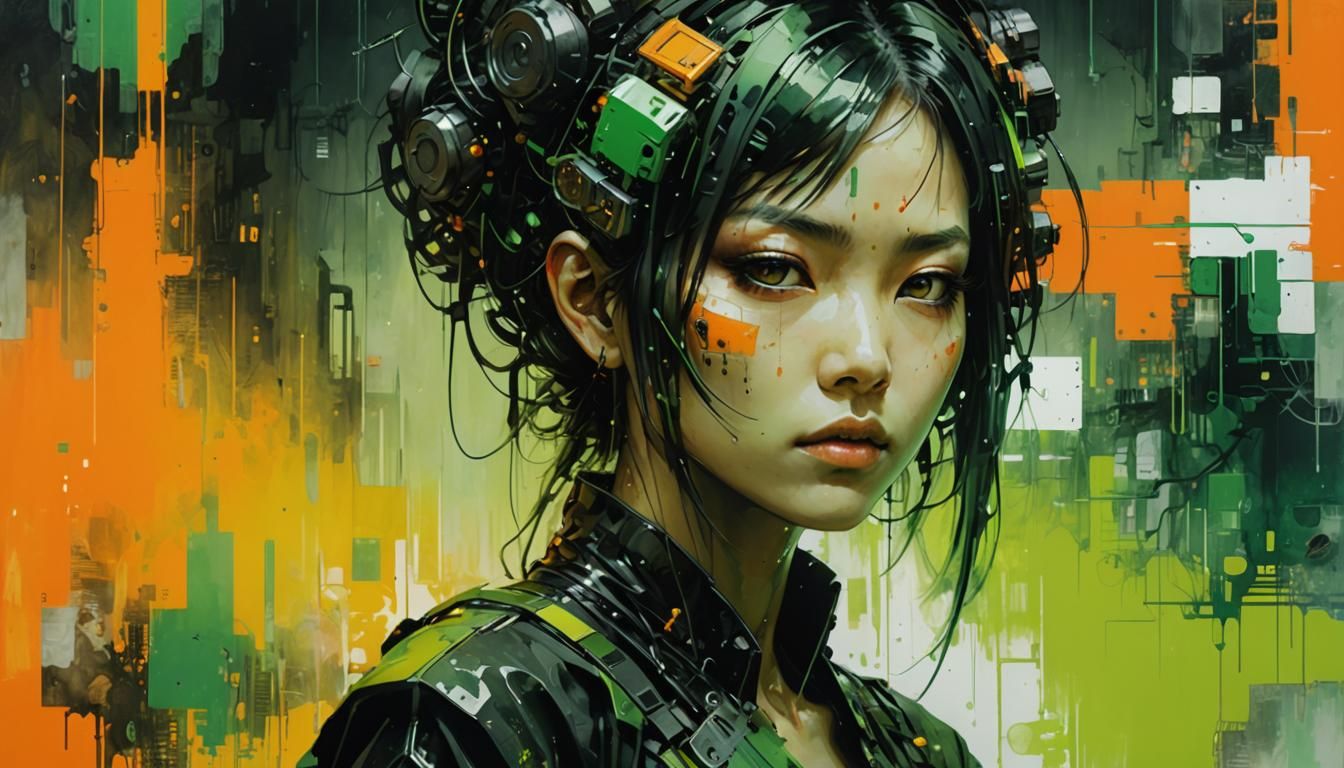 Japanese Goddess, Stunning, dramatic, sharp focus, highly de...