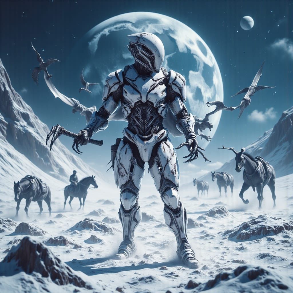 Batman Abducted by Aliens on the Moon in Retro-Futuristic St...