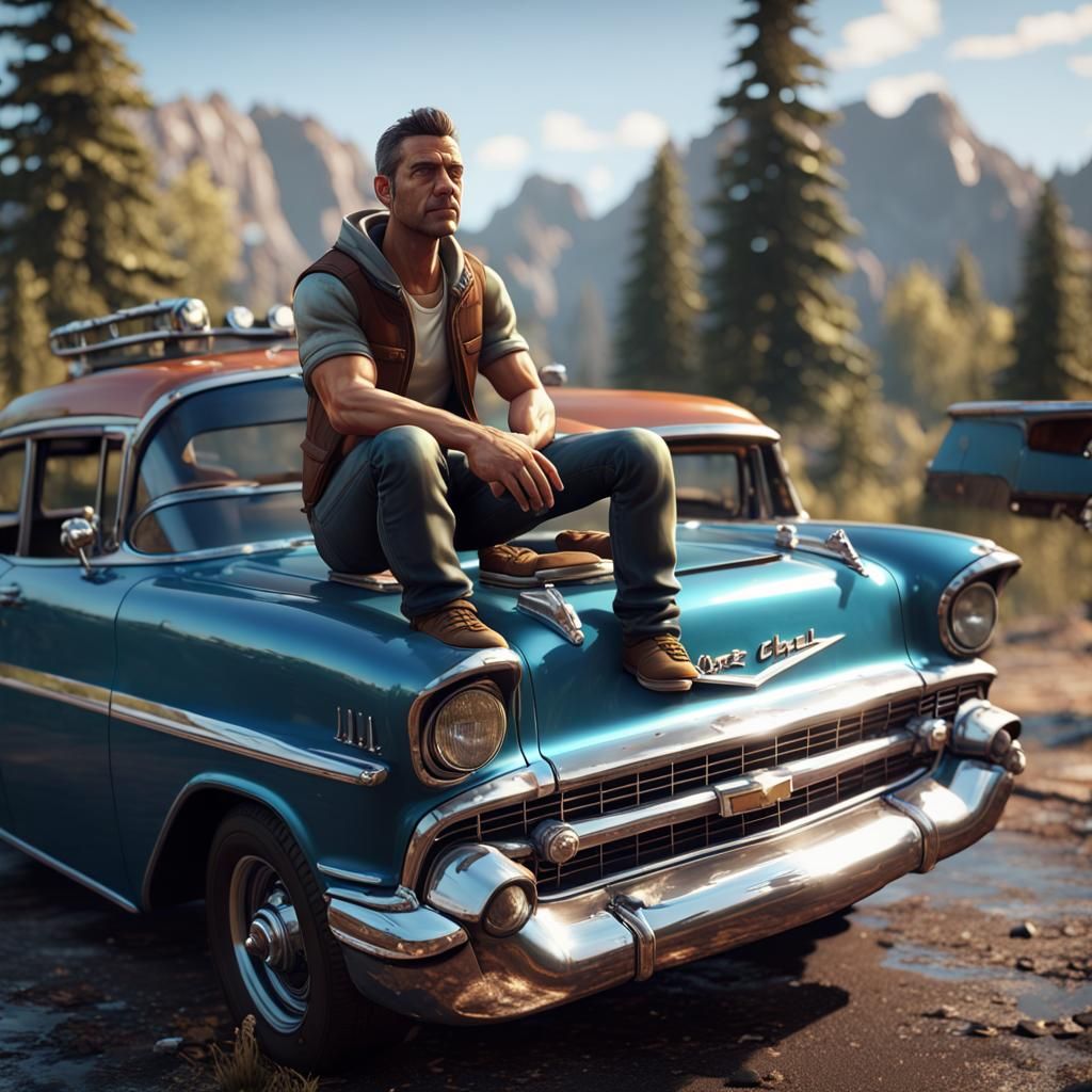 Father on '57 Chevy: 3D Game Cinematic