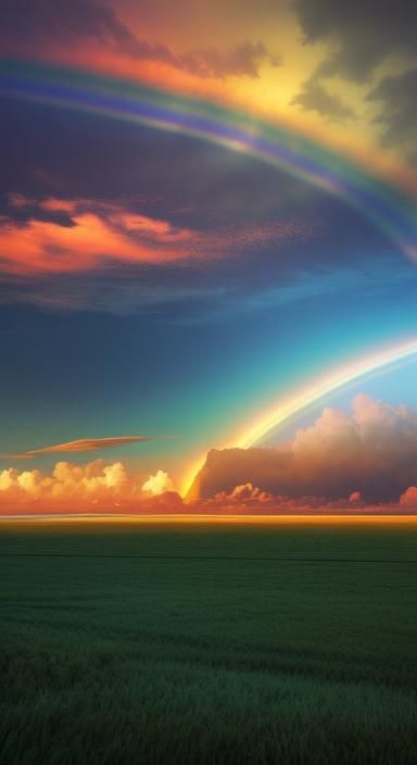Rainbow Tornado Sweeps Across Kansas Plains