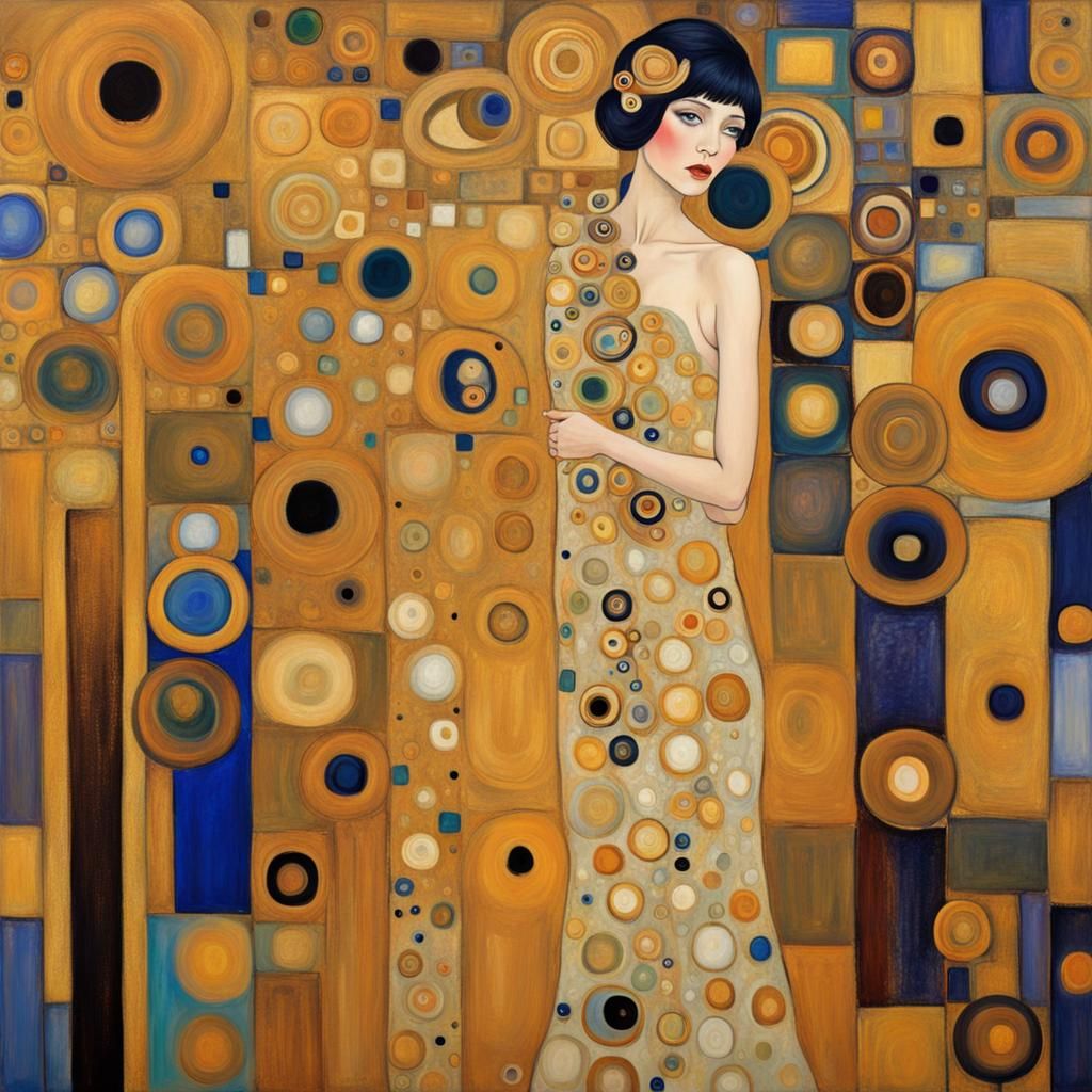 Oscars Ceremony in Gustav Klimt Art Nouveau Style