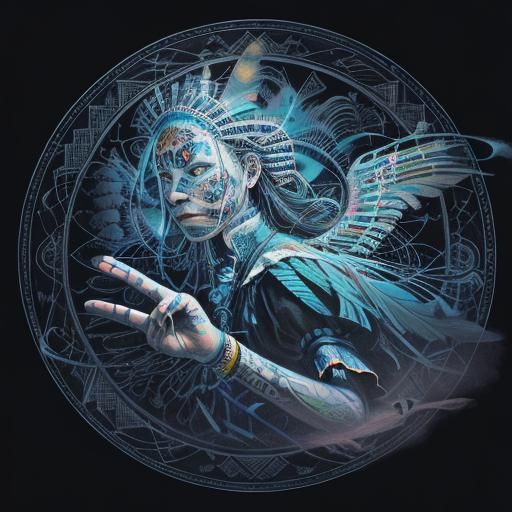 Magical Dreamcatcher in Surreal Comic Book Style