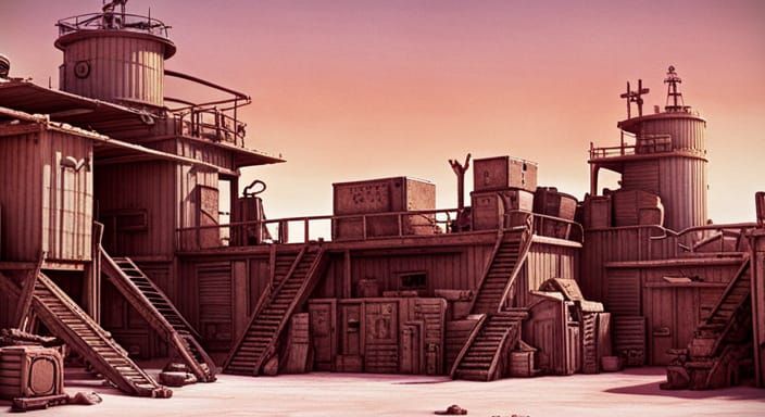 Mad Max Desert Outpost in Dusty Canyons