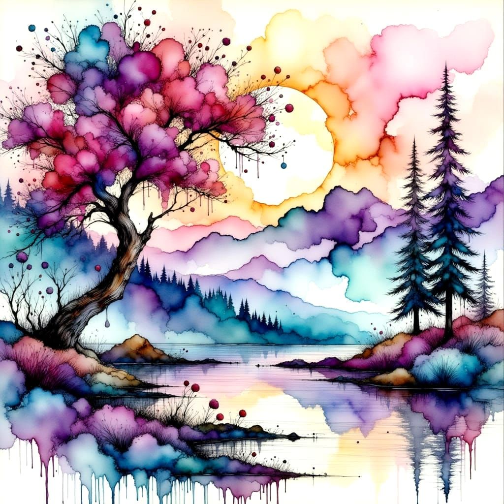 Freedom's Song in Vibrant Watercolor
