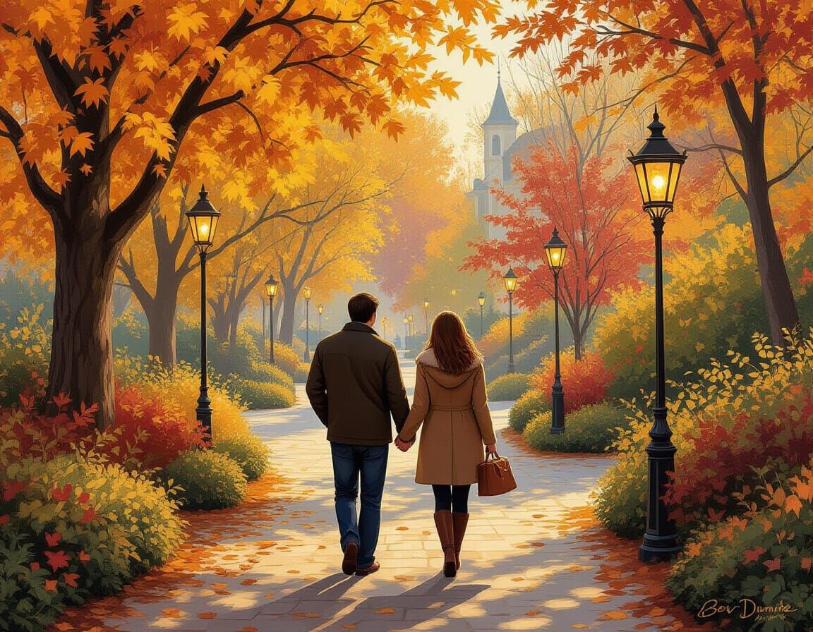 Autumnal Romance in a Gurney-esque Landscape