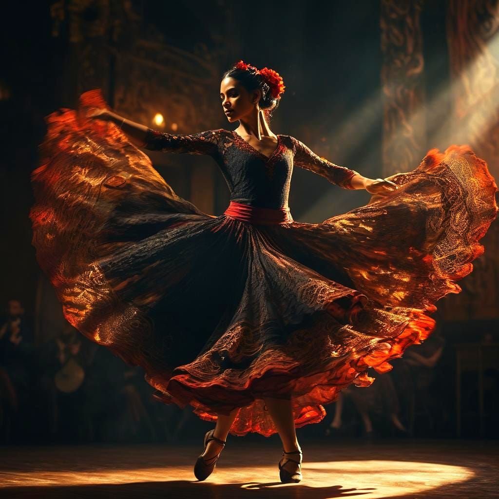Passionate Flamenco Dancer in Unreal Engine 3D