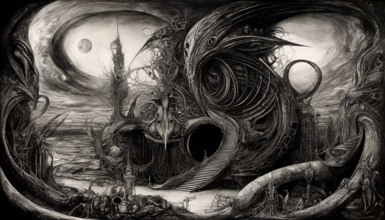 Post-Apocalyptic Wonderland Monster Drawing