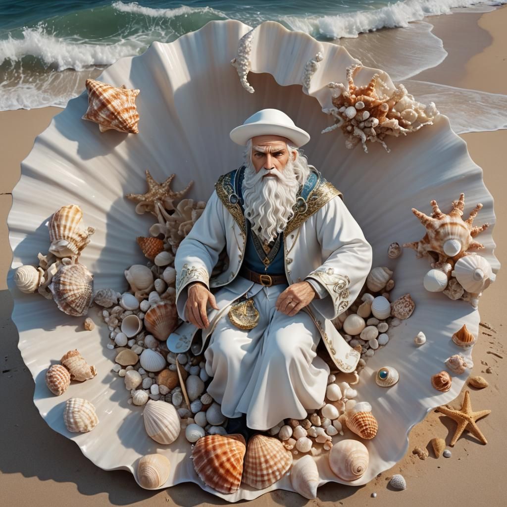 Merlin in Seashell: An Octane Render Fantasy