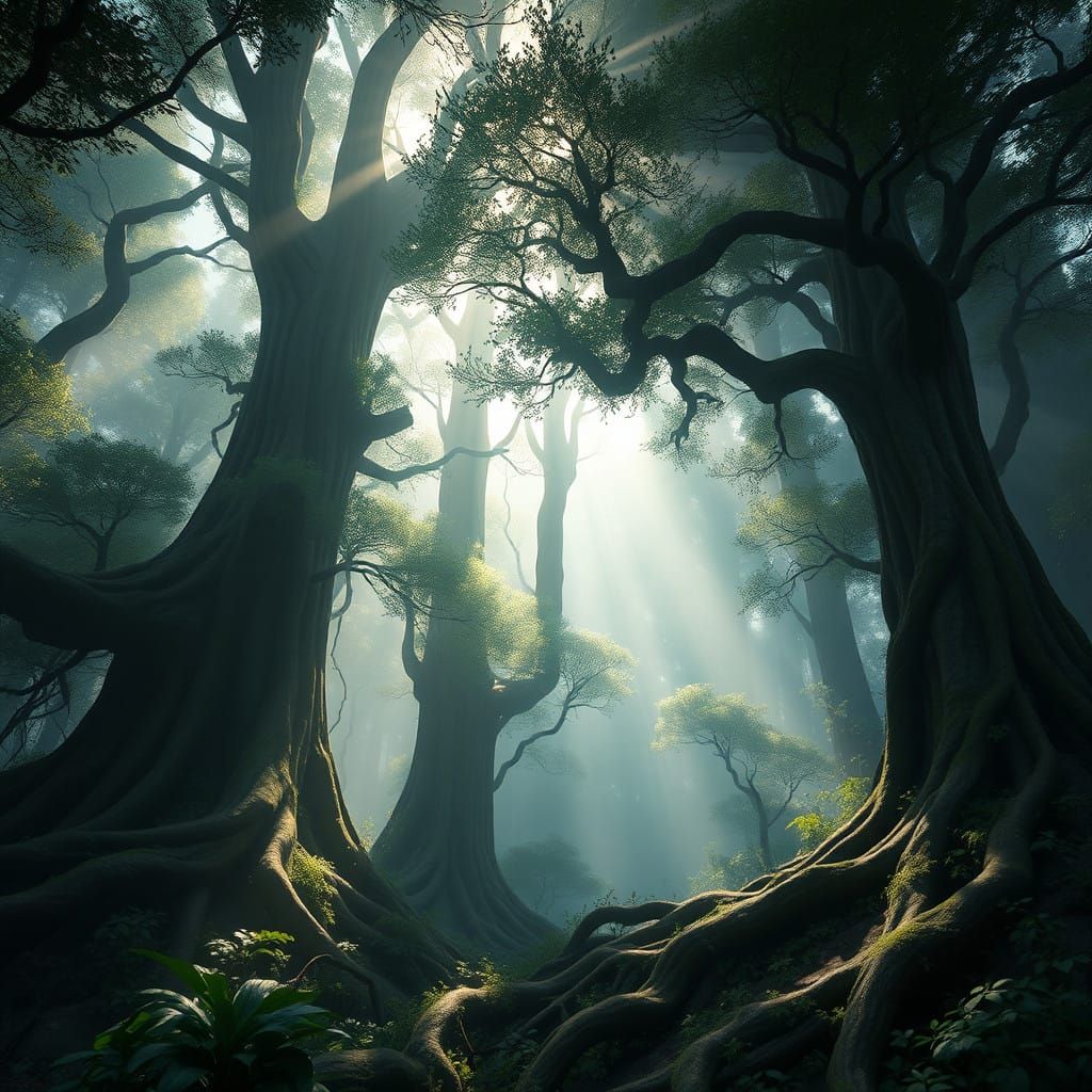 Mystical Forest in Unreal Engine 5 Style