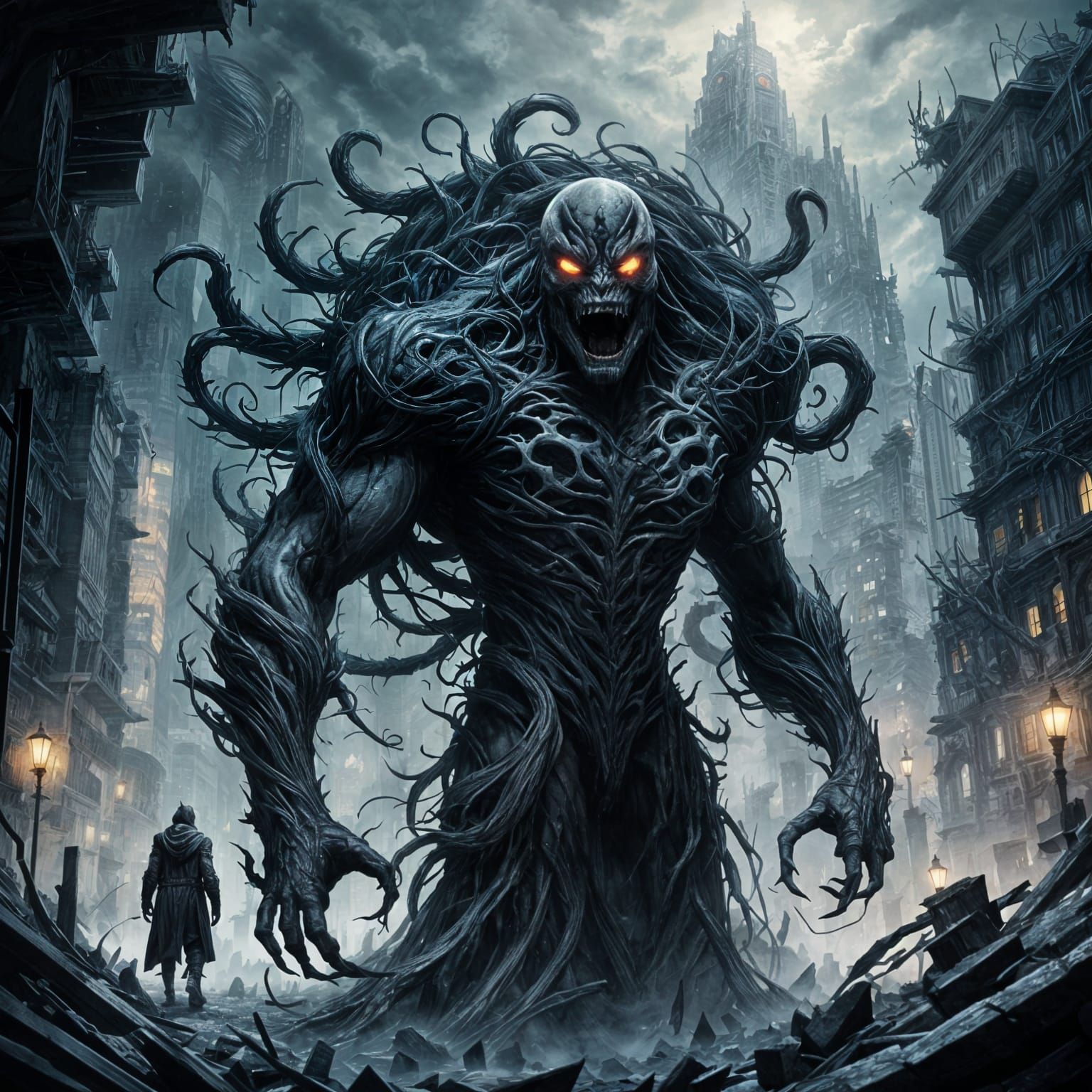 Dark, Cyberpunk Symbiote Ninja Rises from Post-Apocalyptic R...