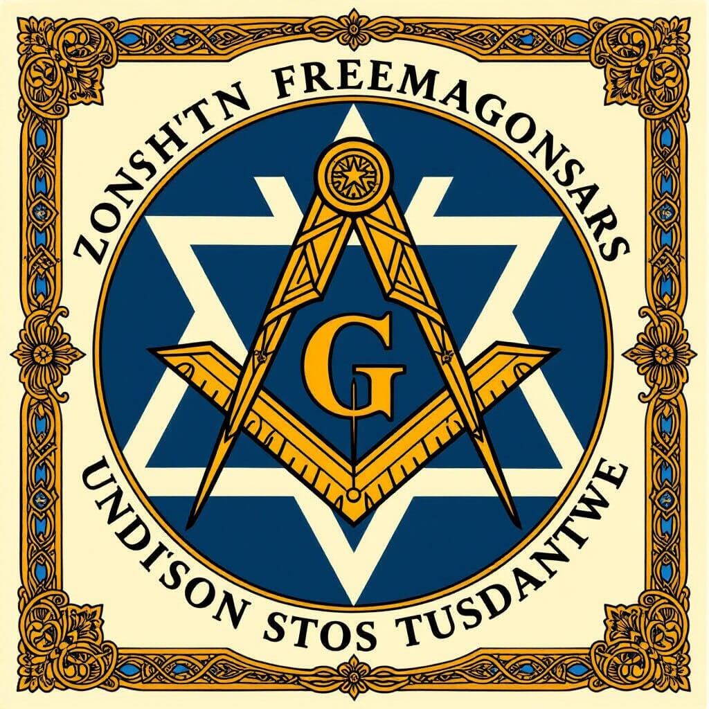 Zionist Freemason Symbolism in AI Art