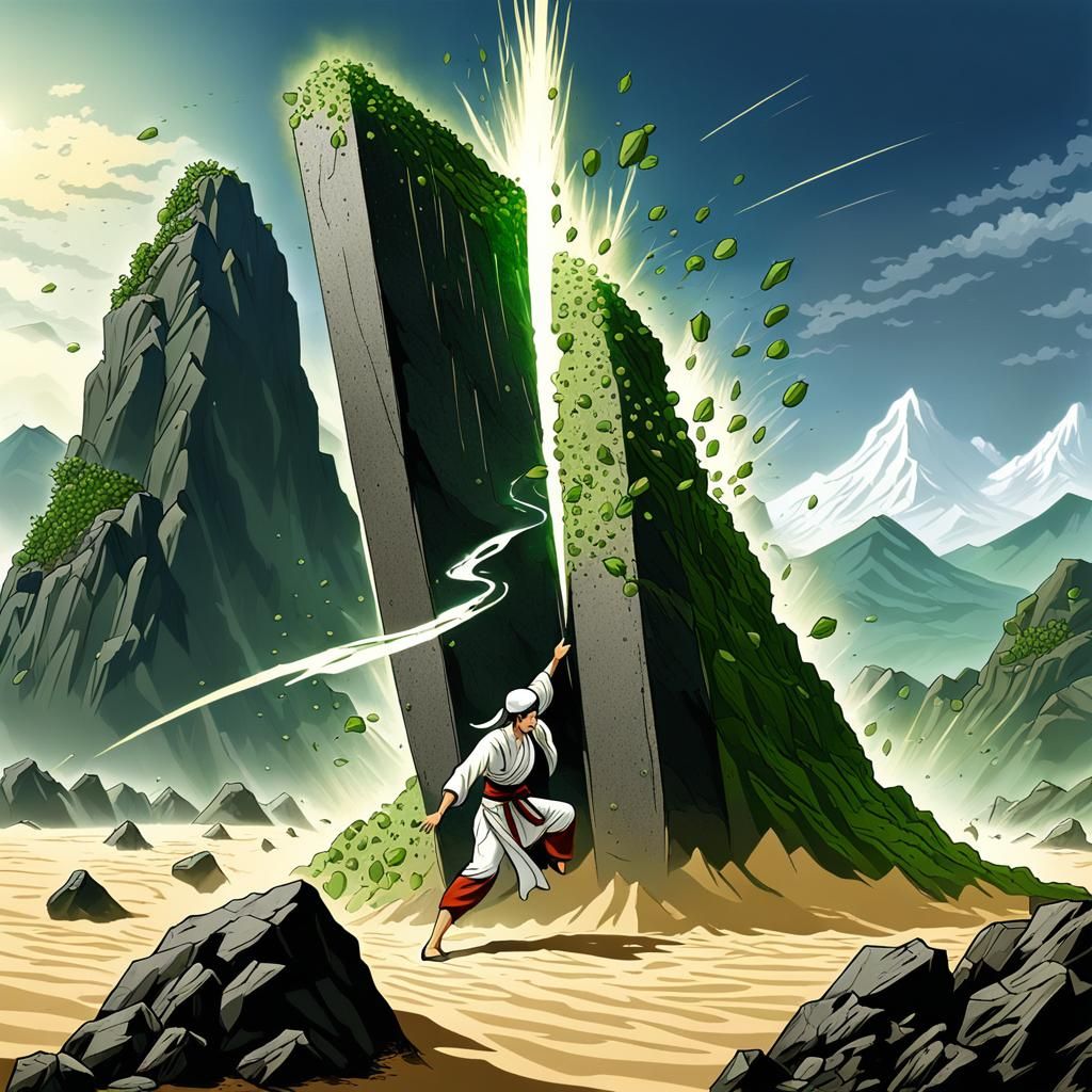 Blind Martial Artist Summons Earth Monolith