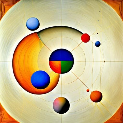 Abstract Layered 3D Art: Surreal Dreamscape