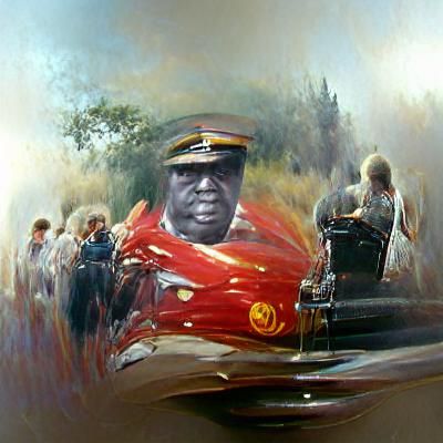 Idi Amin in Oil Painting Style