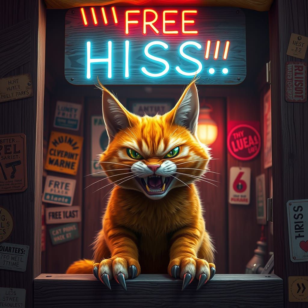 Regal Orange Tabby Cat in Whimsical Booth