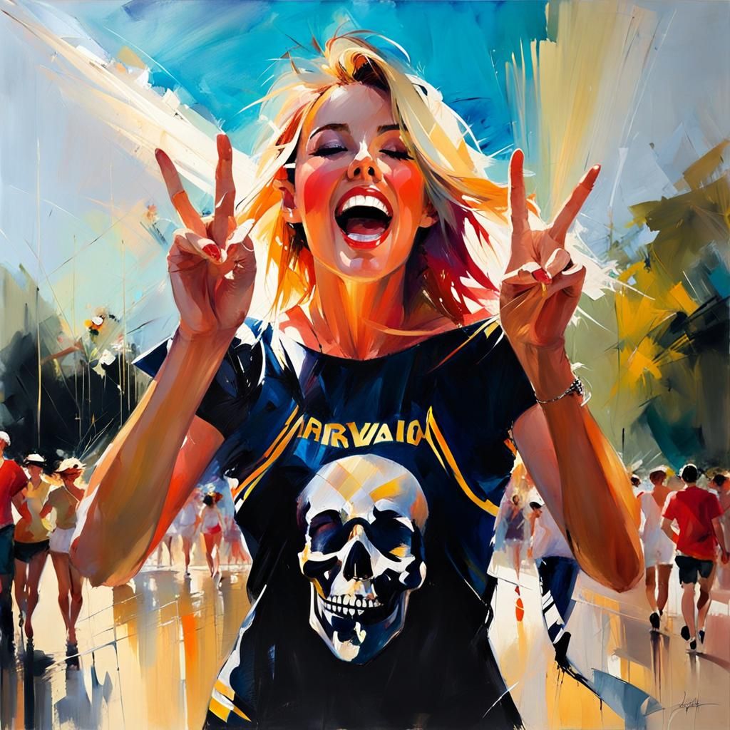Ecstatic Sunlight Oil Painting in Vivid Colors