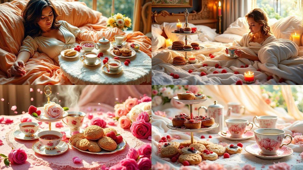 Romantic Tea Time with Black Assam and Edible Rose Petals