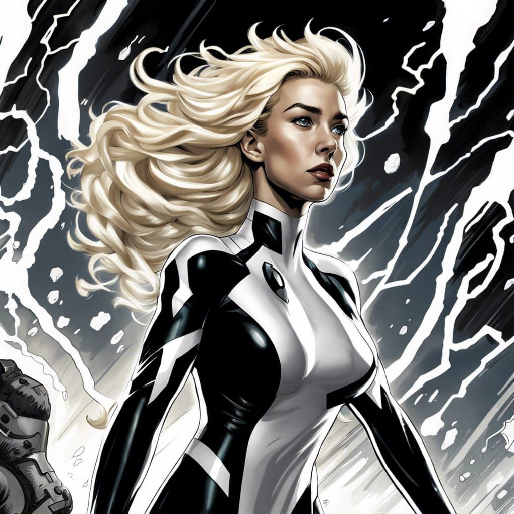 Vanessa Kirby as Sue Storm in Comic Book Art