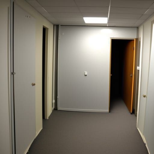 Eerie Liminal Backrooms Space