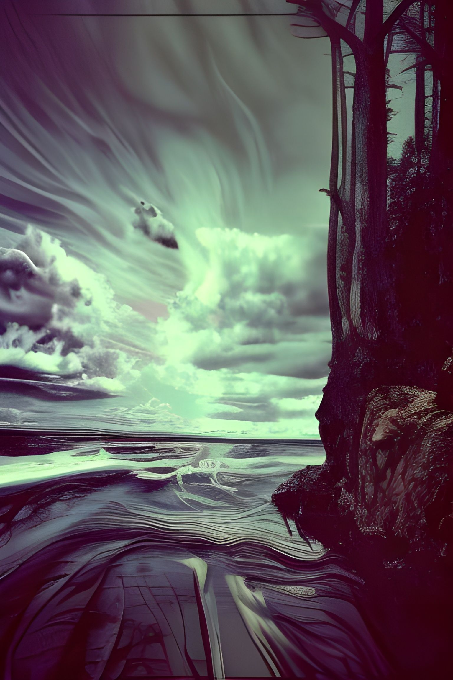 The Meaning of Life: Surreal Landscape in Ukiyo-e Style