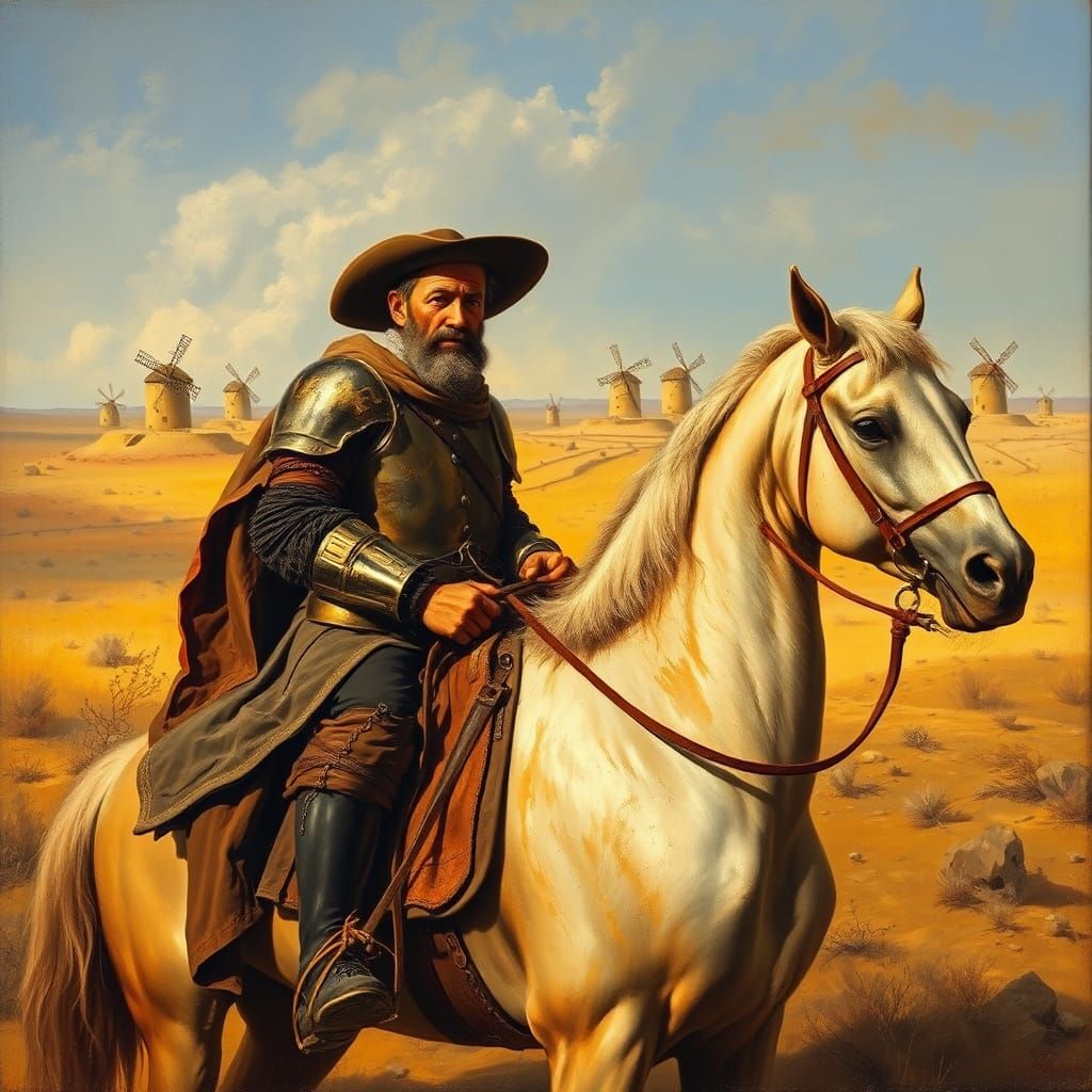 Don Quixote in Spanish Landscape: Romantic Realism