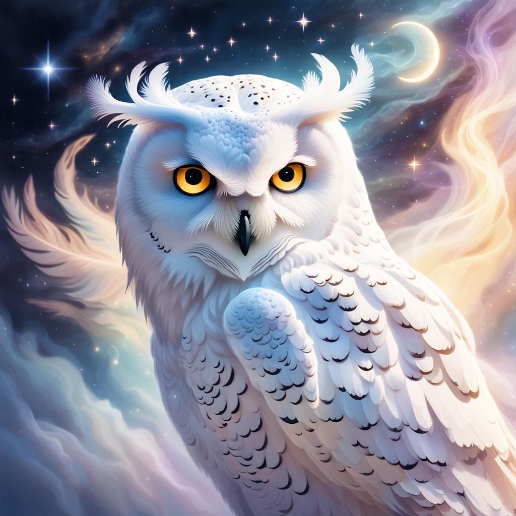 Ethereal Owl Dreamscape in Magical Realism Style