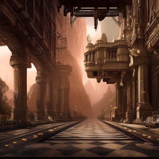 Epic Futuristic Cityscape Digital Matte Painting