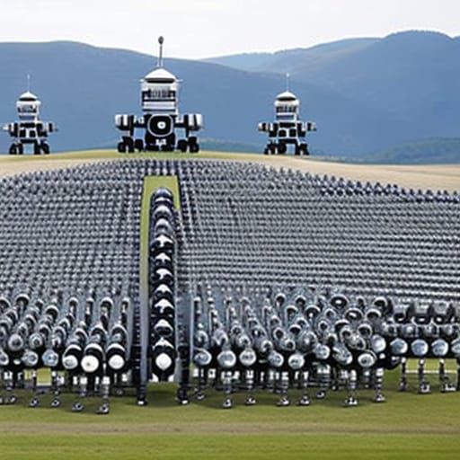 Giant Robot Assembled from Smaller Robots