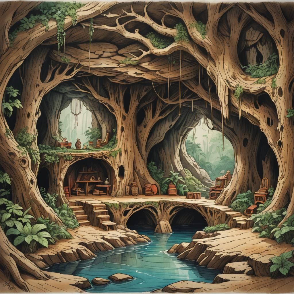 Redwall Style Otter Den Sketch