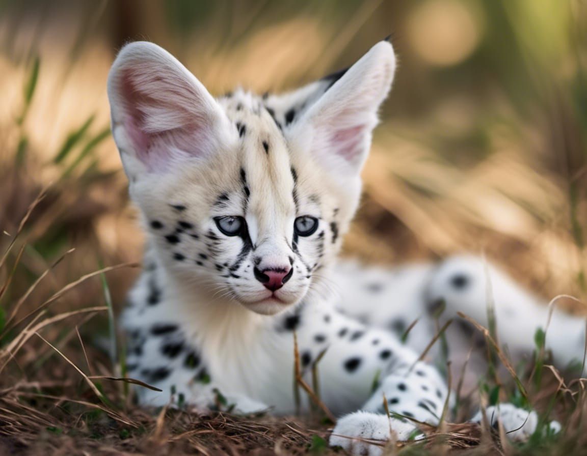 Fine-Tuned Model – Leucistic Serval 17 – 4:3 Format