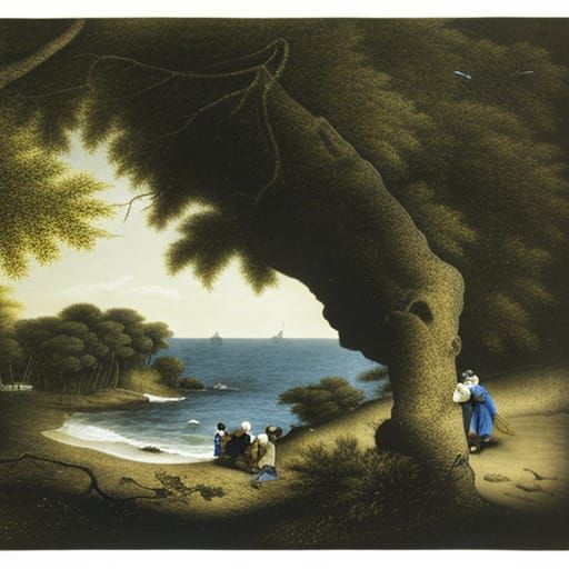 Photorealistic Clowns and Jesters on a Beach