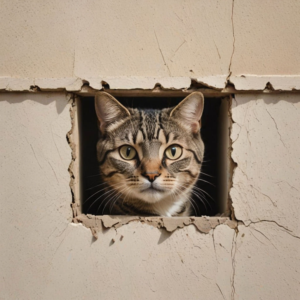 A Feline Character Defies Conventions in a Whimsical Scene