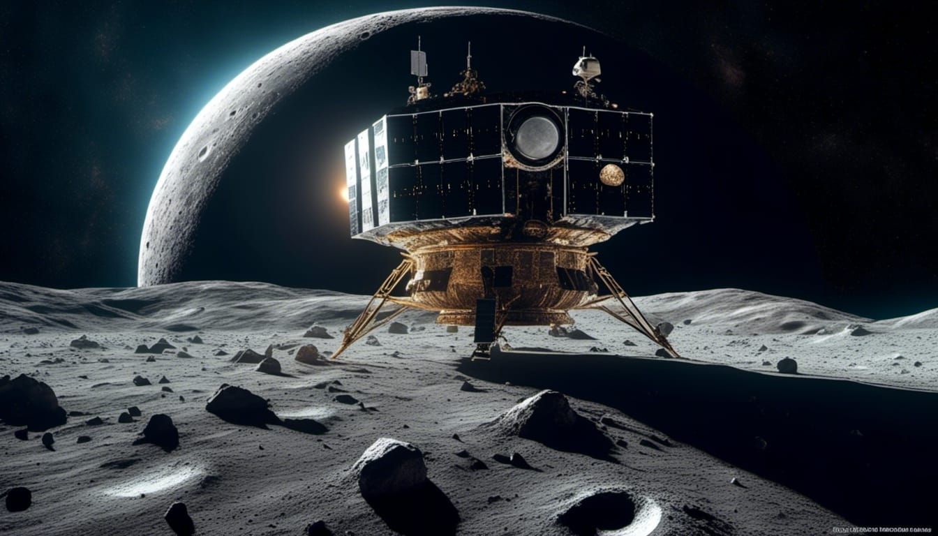 space probe near the moon Cyllene
