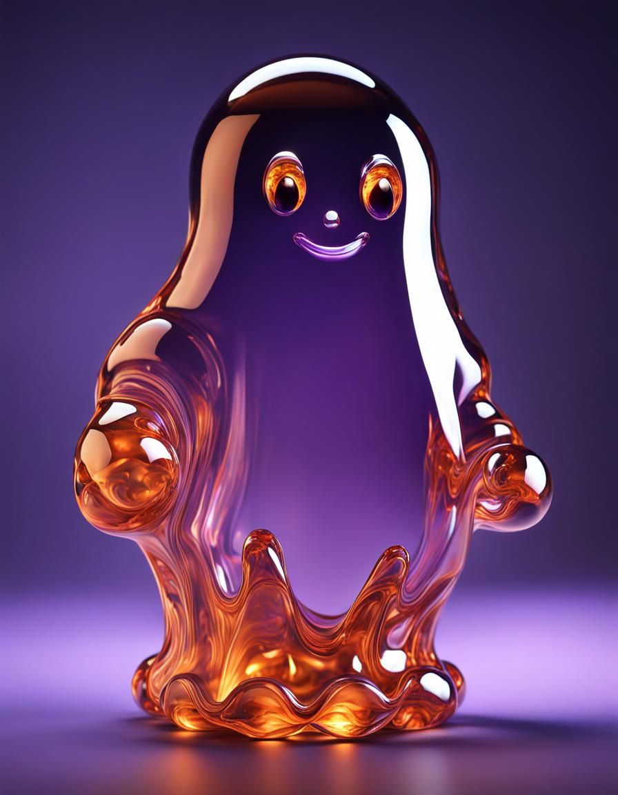 Halloween Crystal Ghost: 3D Photorealistic Render