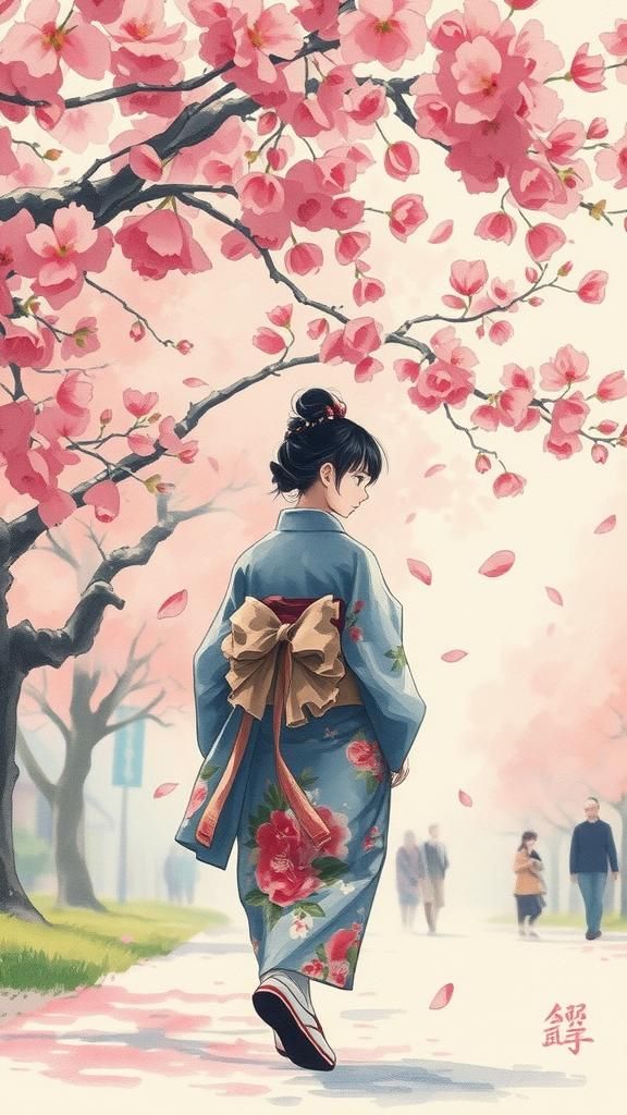 Cherry Blossoms Girl