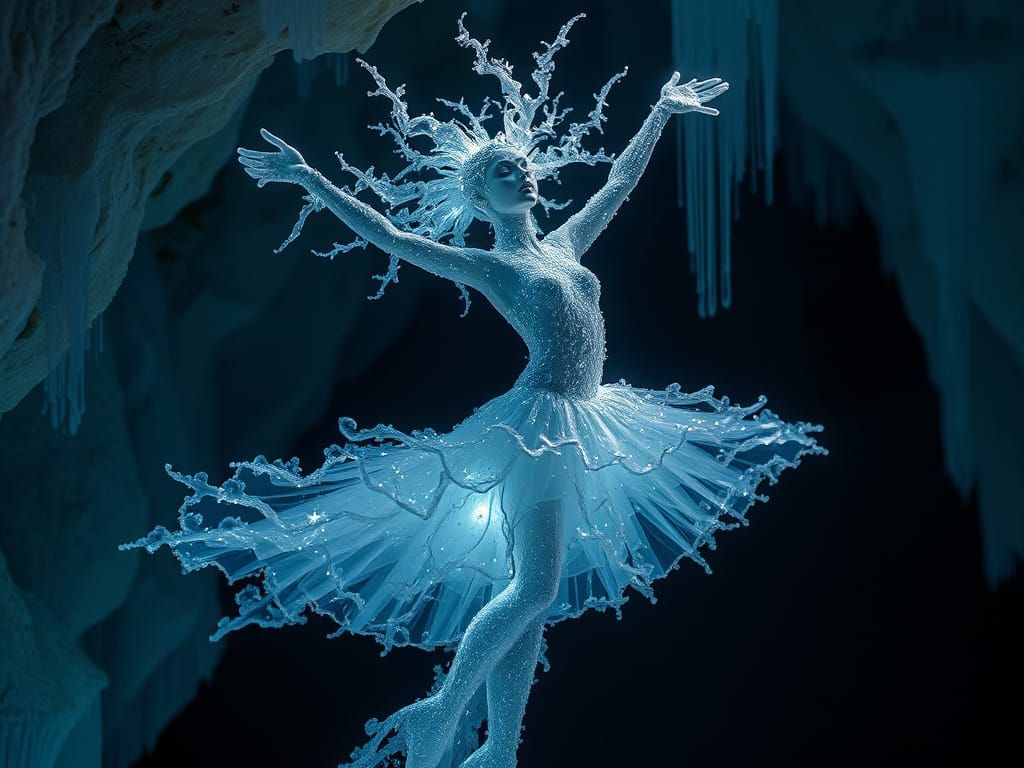 Fairytale Frostwork Anthodite Speleothem Dancer