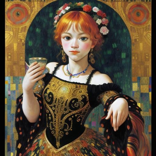 Luminous Dancer in Maximalist Style