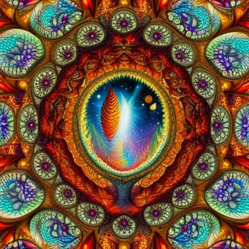 Phoenix and Owl Babies in Anime Dreamscape